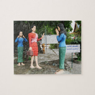 Puzzle Traction des visages derrière votre dos