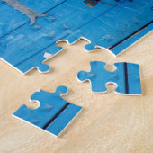 Puzzle Traditional Blue Wooden Door in TunisiaPhotograph (Côté)