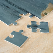 Puzzle Traditional Man Walking Cobblestone Street (Côté)