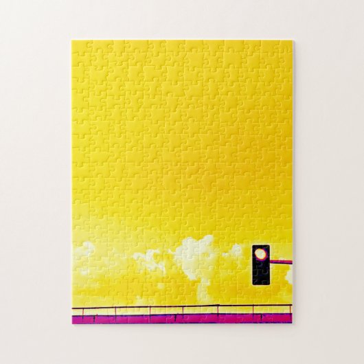 Puzzle Trafic léger Photo Art jaune rose Aventure Grad (Vertical)