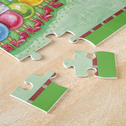 Puzzle Train à chenille de Noël avec présentoirs (Côté)