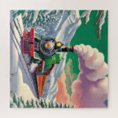 Puzzle Train à vapeur d'hiver vintage (Horizontal)