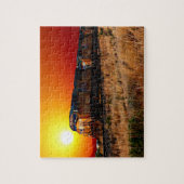 Puzzle Train à vapeur diesel Sunset (Vertical)