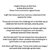 Puzzle Train à vapeur Locomotive Railroad