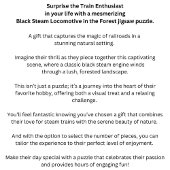 Puzzle Train à vapeur Locomotive Railroad Railway