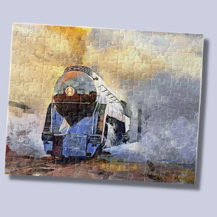 Puzzle Train à vapeur moteur Locomotive Painting Railroad