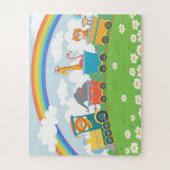 Puzzle Train animal couleur mignon Arc en ciel Enfants mo (Vertical)