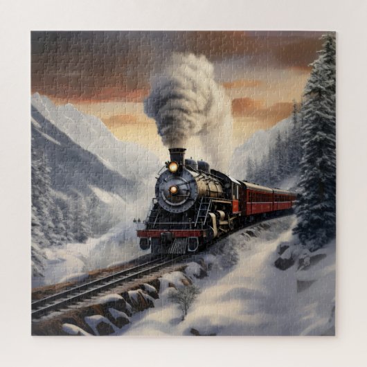 Puzzle Train dans les monts Snowy (Vertical)