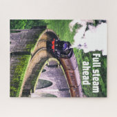 Puzzle Train de locomotives à vapeur complète sur pont (Horizontal)