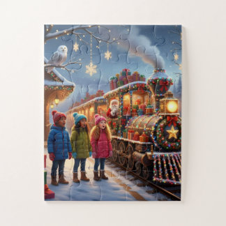 Puzzle Train de Noël Magique
