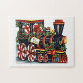 Puzzle train de Noël vintage (Horizontal)