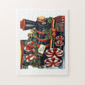 Puzzle train de Noël vintage (Vertical)