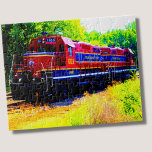 Puzzle Train diesel Locomotive Railroad<br><div class="desc">Diesel Train Puzzle - voir mon magasin pour plus de grands cadeaux de train</div>