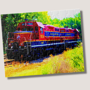 Puzzle Train diesel Locomotive Railroad