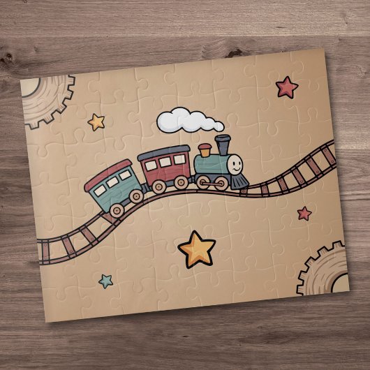 Puzzle Train en bois
