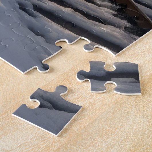 Puzzle Train en soirée d'hiver (Côté)