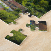 Puzzle Train ferroviaire par ville dans les montagnes (Côté)