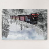 Puzzle Train Locomotive à vapeur traversant la neige (Horizontal)