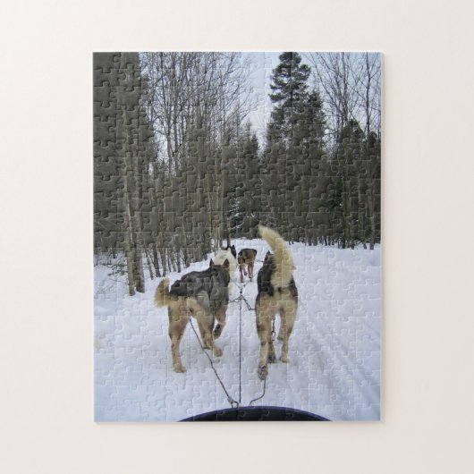Puzzle Traîneau à chiens au Québec, Canada (Vertical)