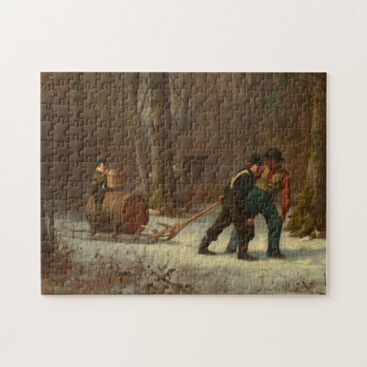 Puzzle Traîneau de baril dans une forêt de Milou par E. (Horizontal)