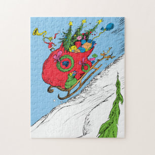 Puzzle Traîneau en fuite du Grinch et Max