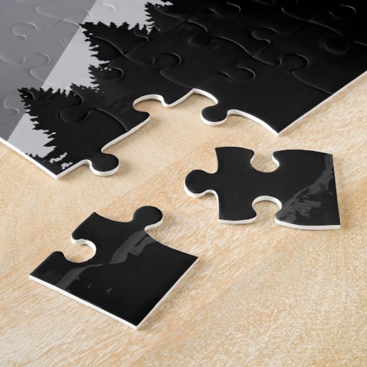 Puzzle traînée de poudre de snowmobile (Côté)