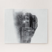 Puzzle Trains de train noir et blanc (Horizontal)