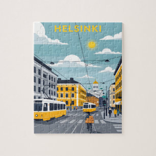 Puzzle Tramway d'Helsinki – Paysage urbain de Finlande