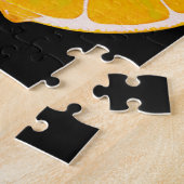 Puzzle tranche de citron jaune vif (Côté)