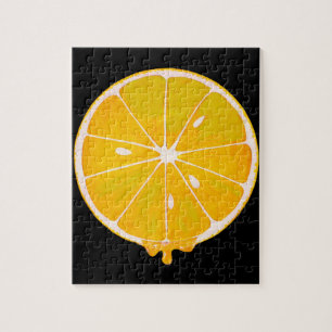 Puzzle tranche de citron jaune vif