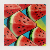 Puzzle Tranches de pastèque vibrantes Pop Art (Horizontal)