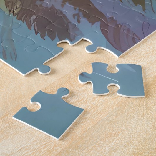 Puzzle Tranquil Campagne Retraite Cottage Aquarelle (Côté)