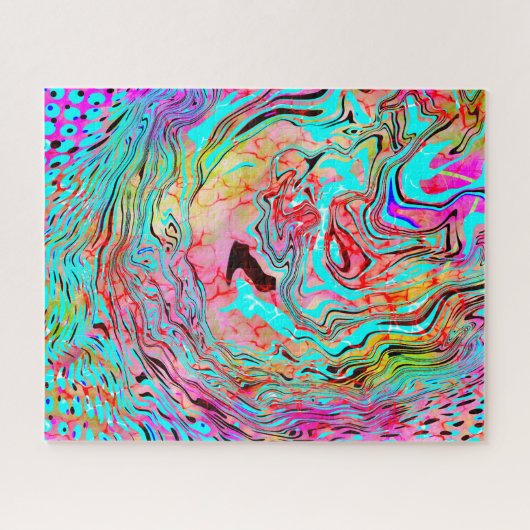Puzzle Tranquillité Abstrait Fluid Art (Horizontal)
