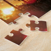 Puzzle Tranquillité tropicale : Un soleil et un palmier h (Côté)