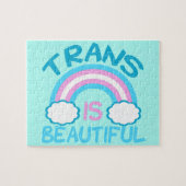 Puzzle Trans est beau arc-en-ciel transgenre (Horizontal)
