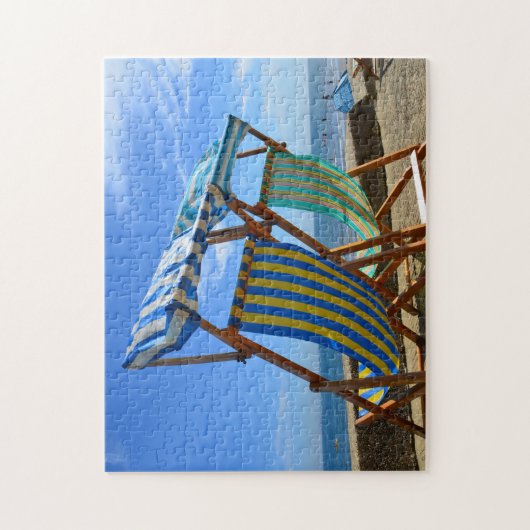 Puzzle Transats sur une plage (Vertical)