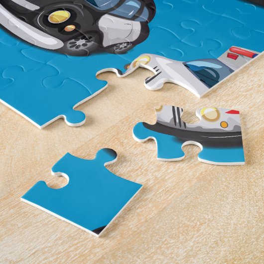 Puzzle Transport des services de police, d'ambulance et d (Côté)