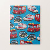 Puzzle Transport des services de police, d'ambulance et d (Vertical)