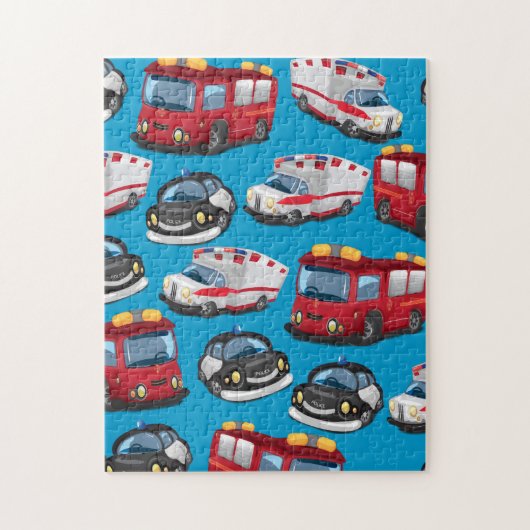 Puzzle Transport des services de police, d'ambulance et d (Vertical)