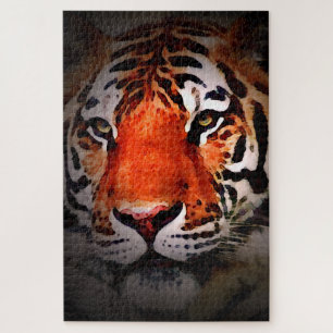 Puzzle Travail artistique motivant au visage de tigre