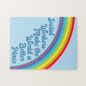 Puzzle Travail social Citation inspirante Rainbow Blue (Horizontal)