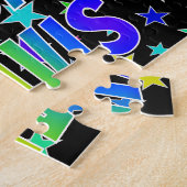 Puzzle "TRAVIS" Prénom, Amusant "HEUREUX ANNIVERSAIRE" (Côté)