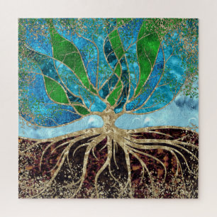 Puzzle Tree of Life - Glass and Marble