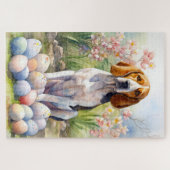 Puzzle Treeing Walker Coonhound avec œufs de Pâques de va (Horizontal)