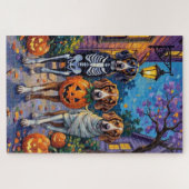 Puzzle Treeing Walker Coonhound en costumes d'Halloween (Horizontal)