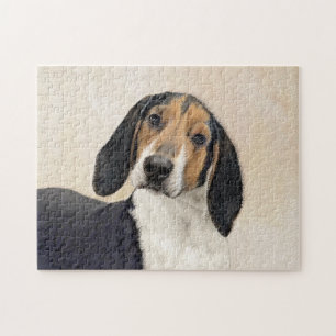 Puzzle Treeing Walker Coonhound Peinture - Art original