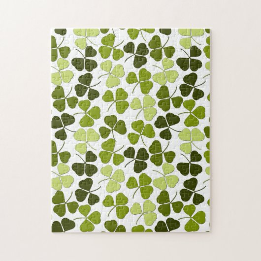 Puzzle Trèfle vert dans une variété de nuances (Vertical)