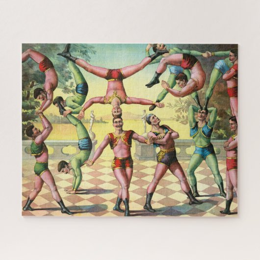 Puzzle Treize hommes faisant des acrobaties (Horizontal)