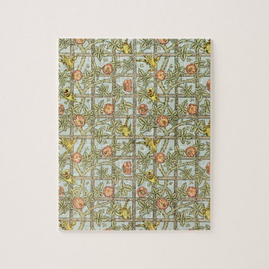 Puzzle Trellis par William Morris, textile de jardin vint (Vertical)