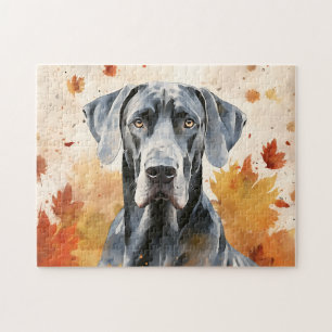 Puzzle Très Beau Chien Danois/Automne/Automne/Automne